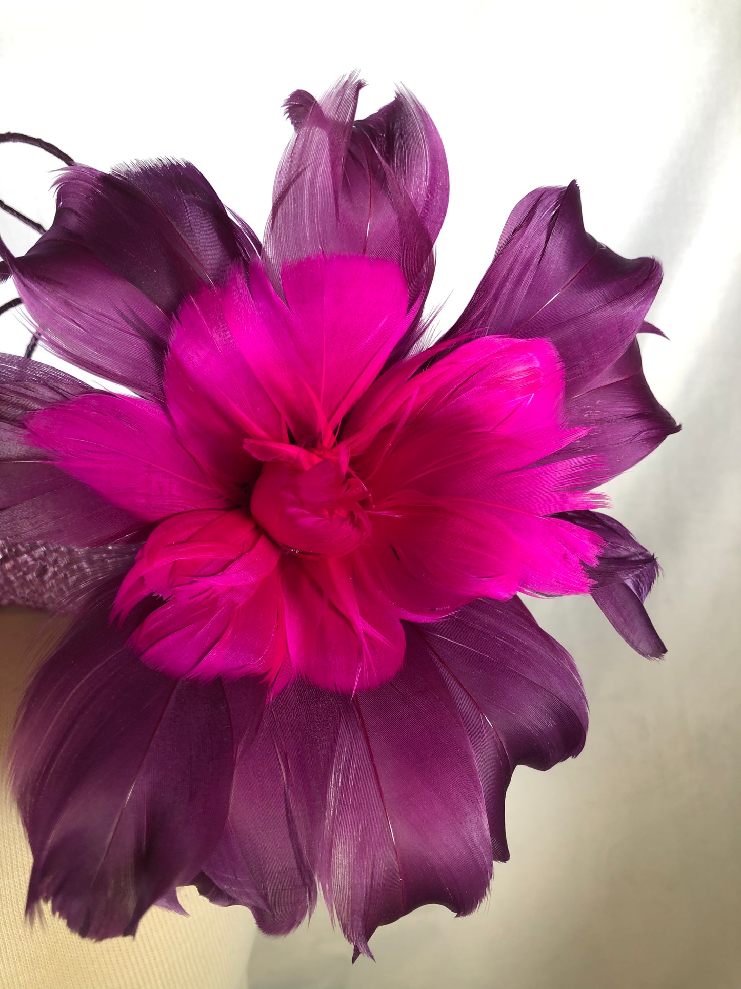 Lilac, Purple and Hot Pink Feather Crown by Possum Ball