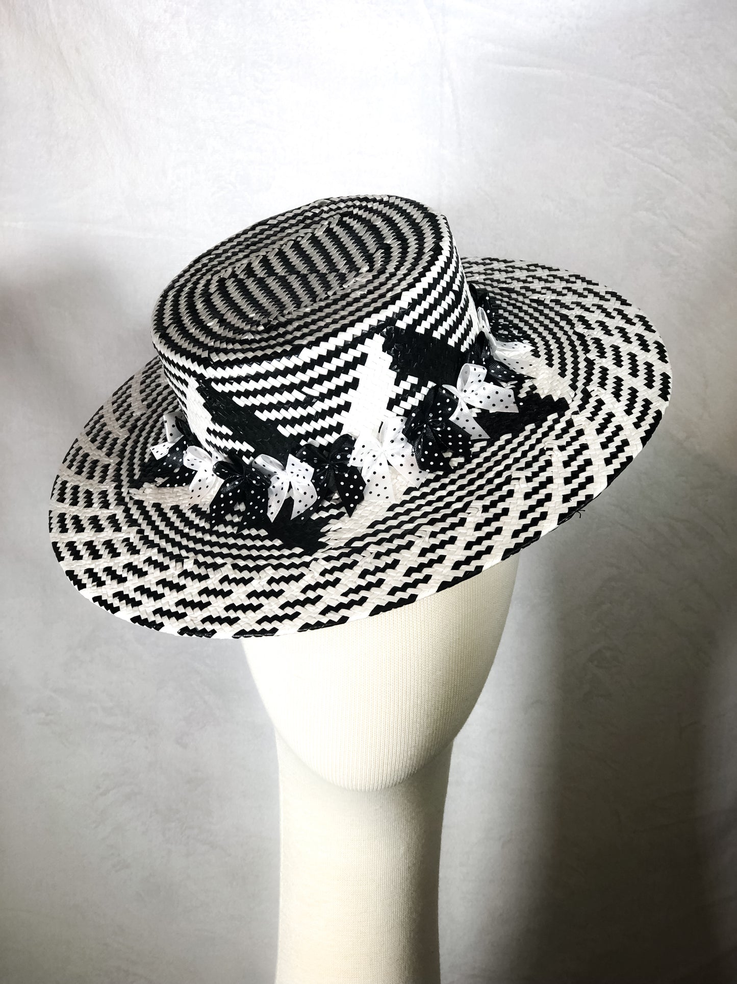 Black & White Boater by Possum Ball