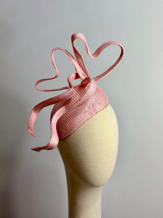 Pink Love Heart Cocktail Hat  by Possum Ball