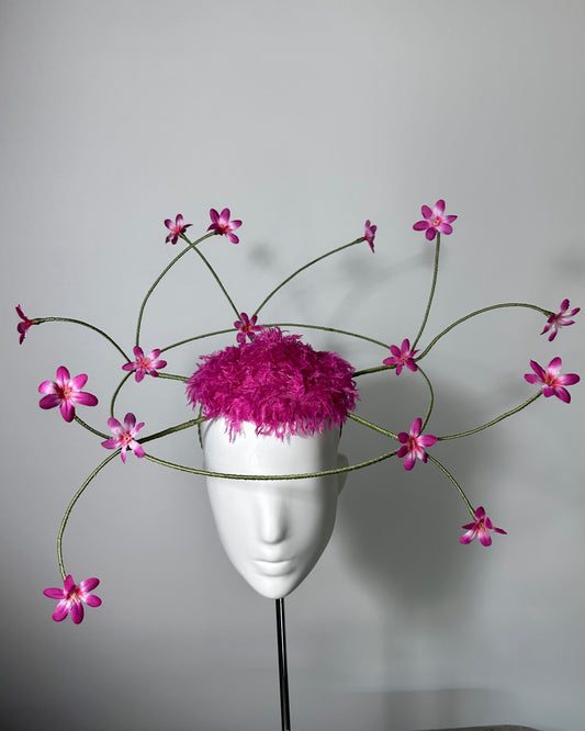 Pink Sculptured Headpiece