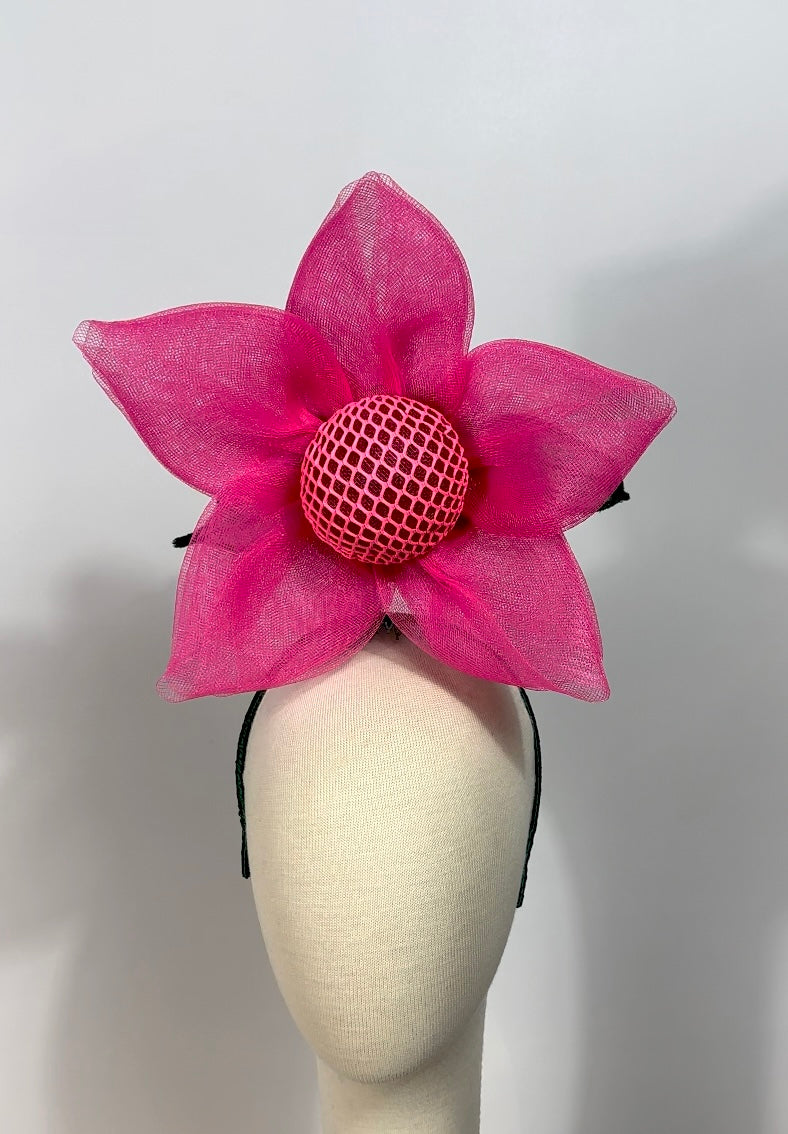 Pink Flower headpiece by Possum Ball