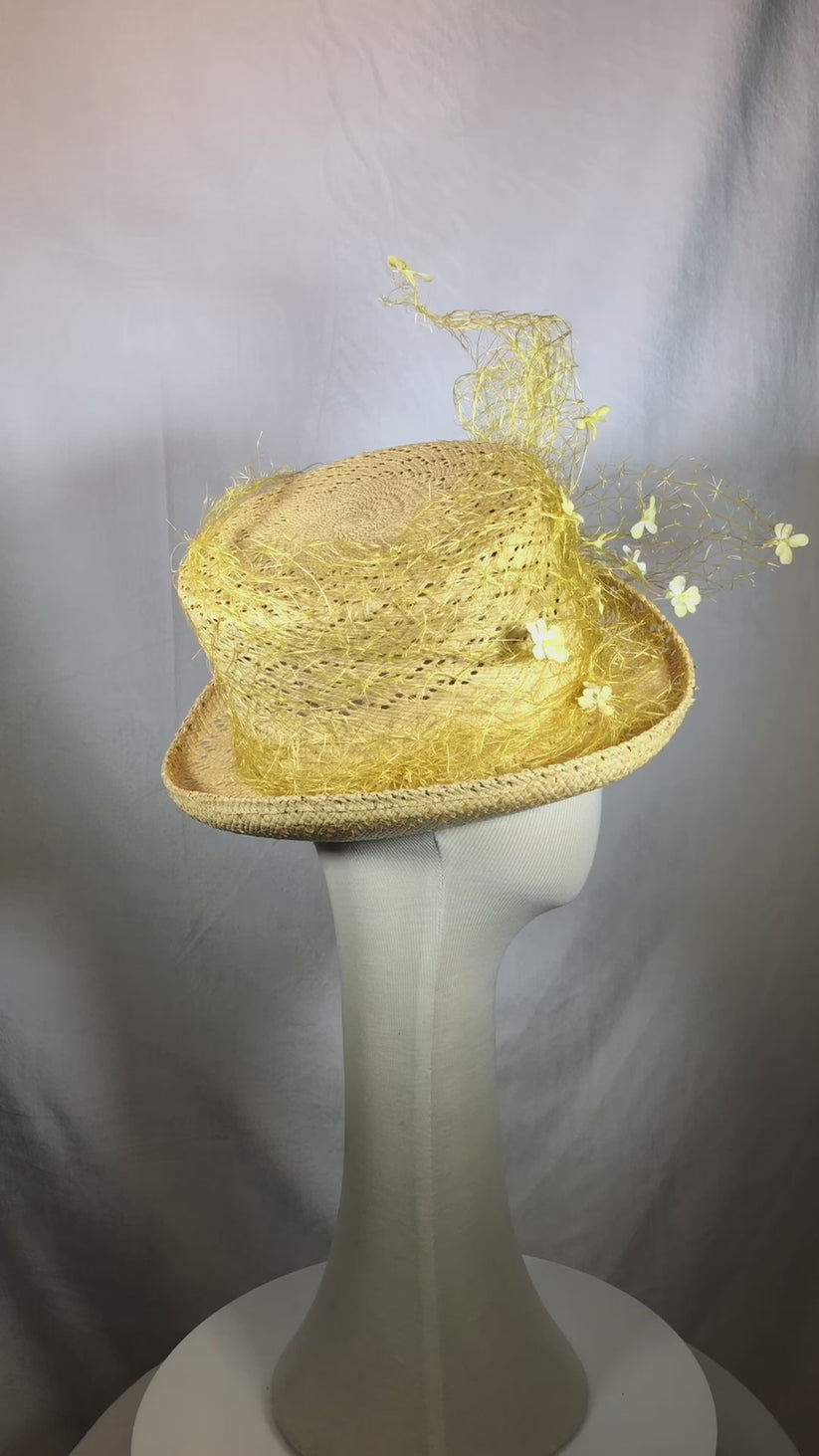 Yellow Top Hat by Possum Ball Possum Ball Millinery