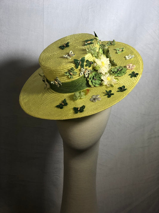 Yellow & Green Boater by Possum Ball