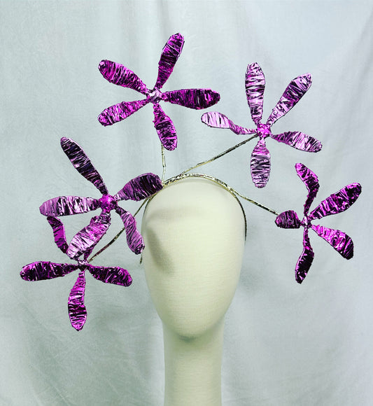 Pink Floral Headpiece by Possum Ball