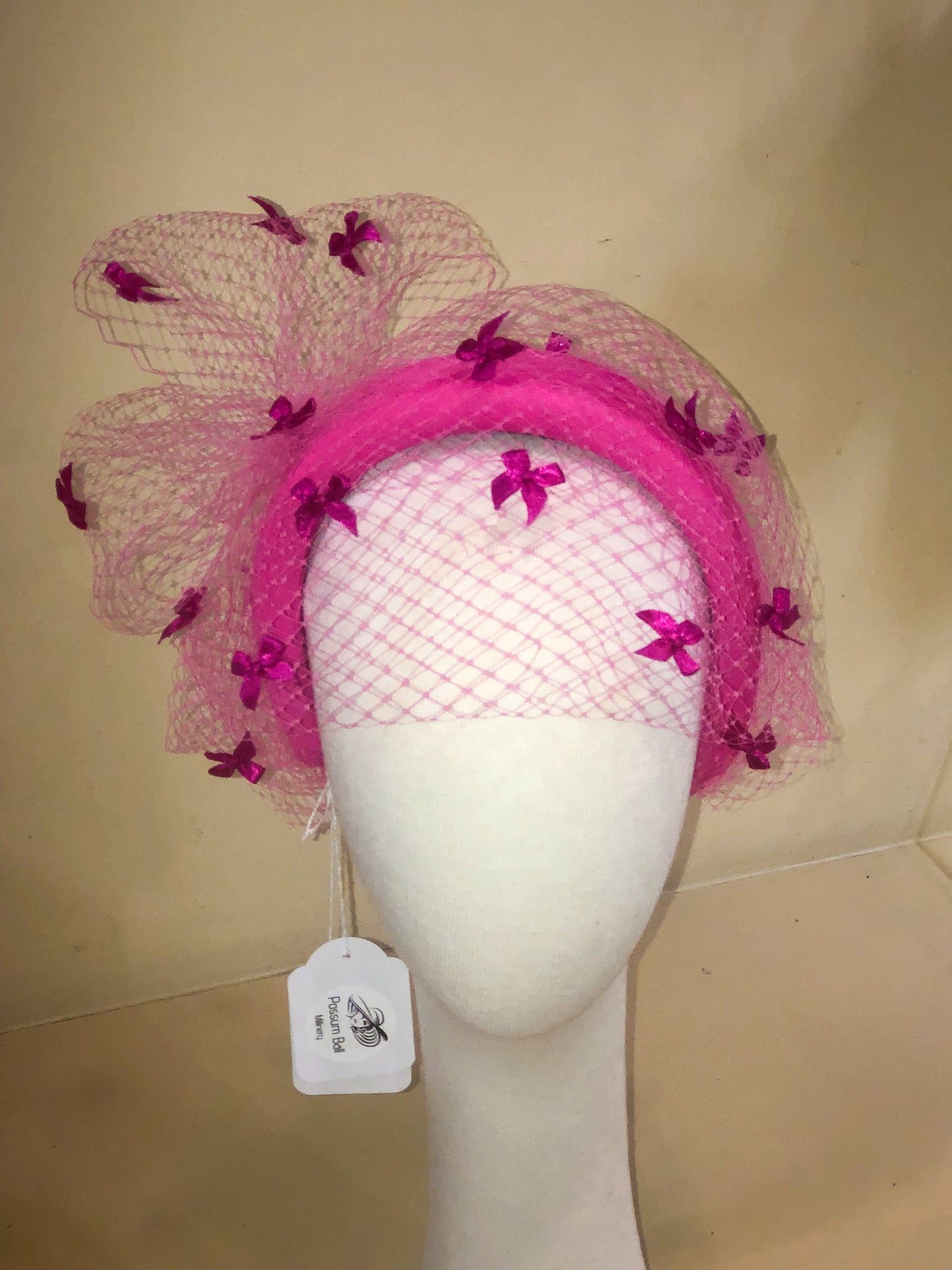 Pink Bows Headband by Possum Ball